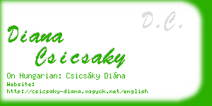 diana csicsaky business card