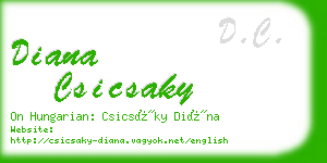 diana csicsaky business card